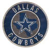 Dallas Cowboys Sign Wood 12 Inch Round State Design - Fan Creations