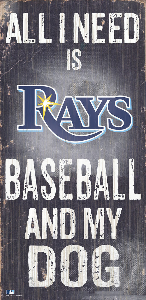 Tampa Bay Rays Sign Wood 6x12 Baseball and Dog Design Special Order - Fan Creations