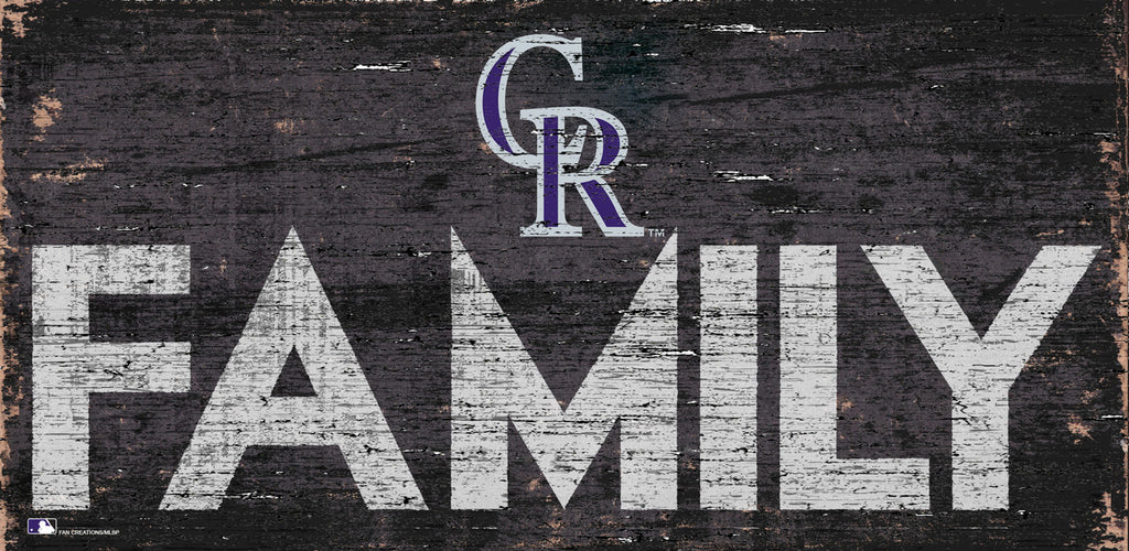 Colorado Rockies Sign Wood 12x6 Family Design - Special Order - Fan Creations
