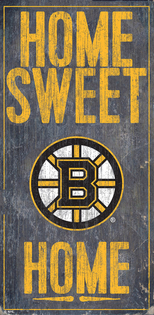 Boston Bruins Sign Wood 6x12 Home Sweet Home Design - Fan Creations
