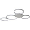 Integrated LED Ceiling Lighting Modern Multi-Ring Semi Flush in Silver - VONN Lighting