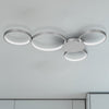 Integrated LED Ceiling Lighting Modern Multi-Ring Semi Flush in Silver - VONN Lighting