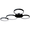Integrated LED Ceiling Lighting Modern Multi-Ring Semi Flush in Black - VONN Lighting