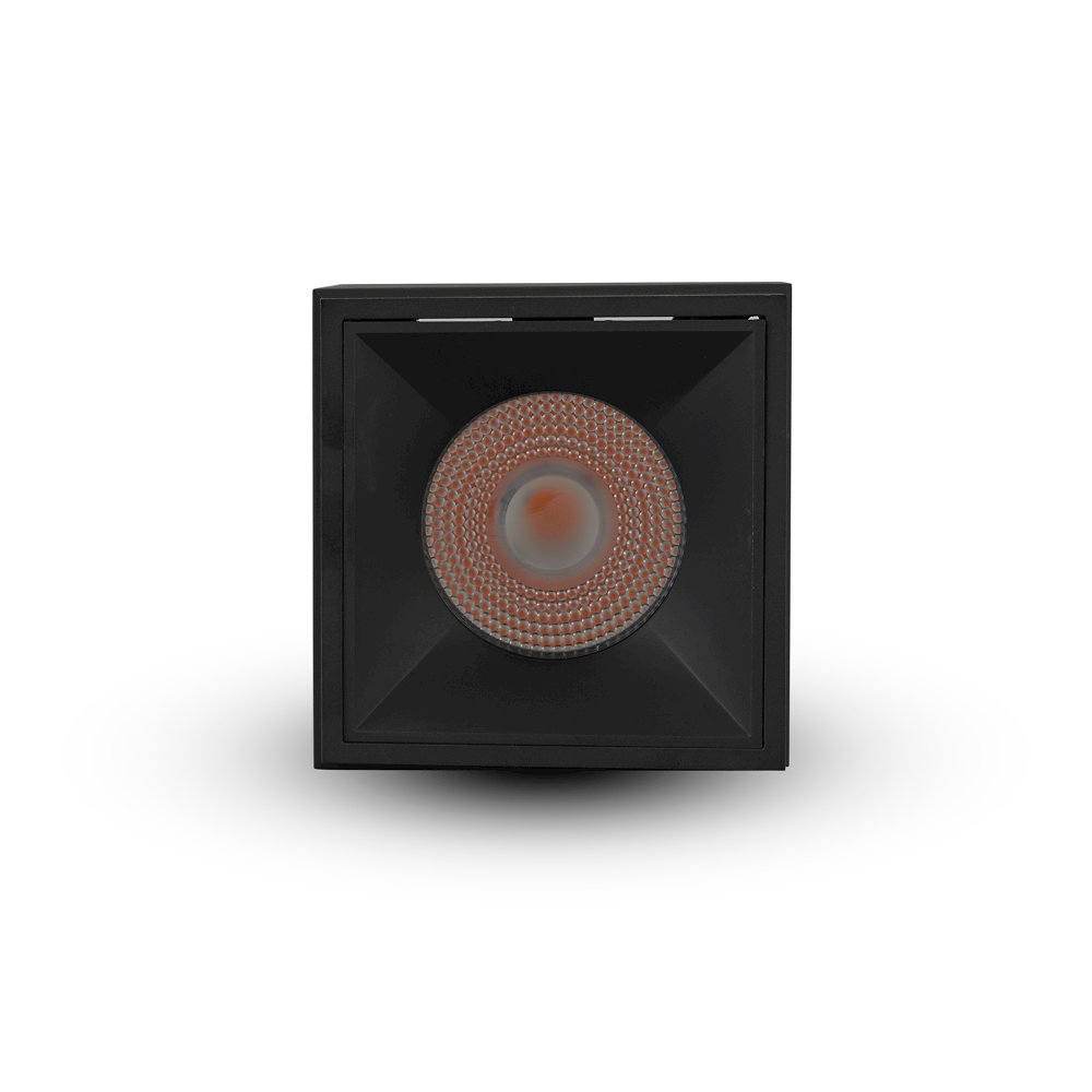 Square LED Surface Mounted Downlight, Stock Item Beam Angle 33, Black - VONN Lighting