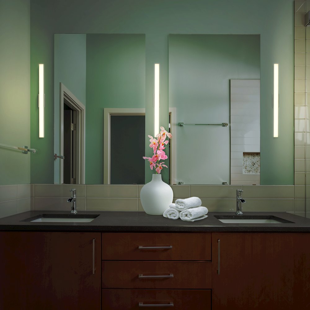 Integrated AC LED ADA Compliant Bathroom Wall Lighting Fixture in Silver - VONN Lighting