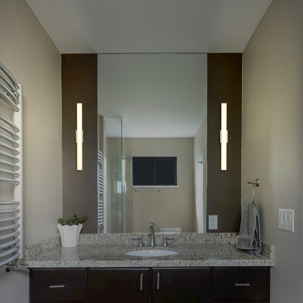 Integrated AC LED ADA Compliant Bathroom Wall Lighting Fixture in Silver - VONN Lighting