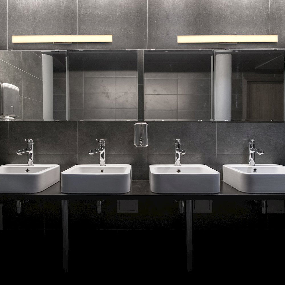 Integrated AC LED ADA Compliant Bathroom Wall Lighting Fixture in Chrome - VONN Lighting