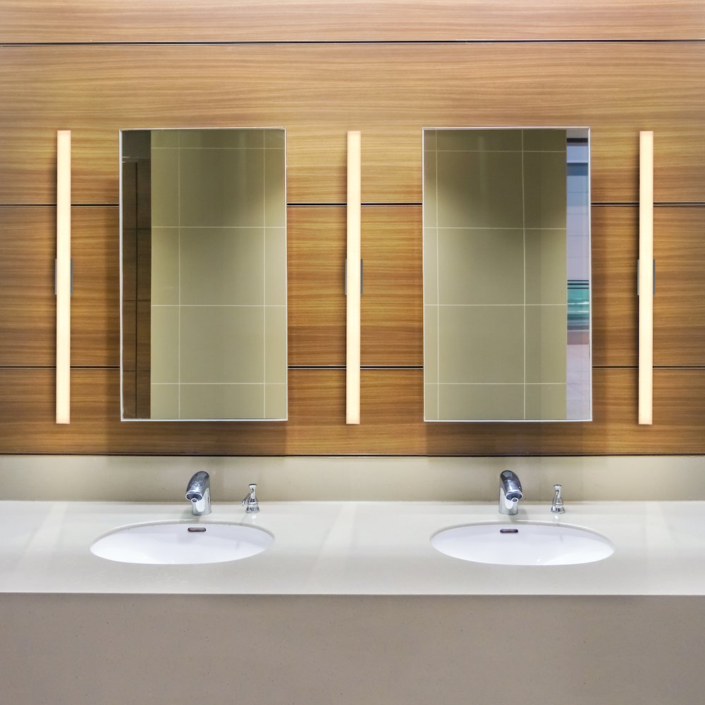 Integrated AC LED ADA Compliant Bathroom Wall Lighting Fixture in Silver - VONN Lighting