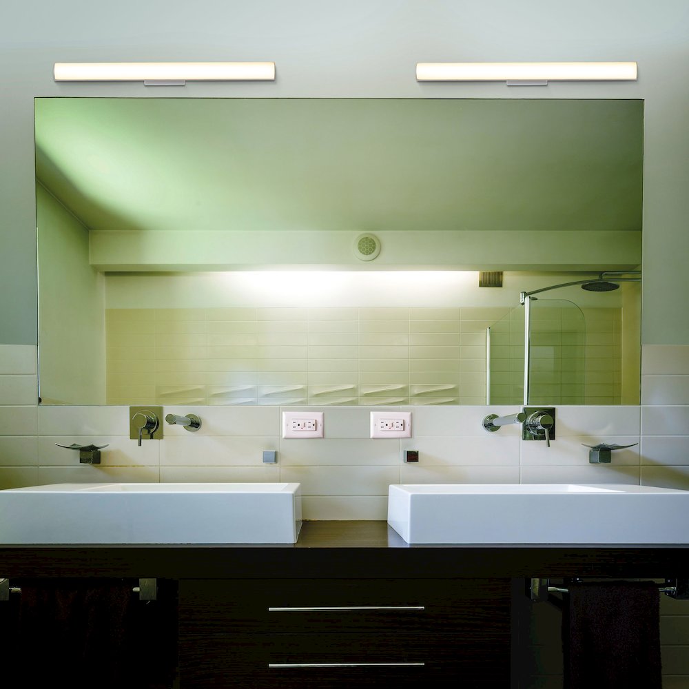 Integrated AC LED ADA Compliant Bathroom Wall Lighting Fixture in White - VONN Lighting