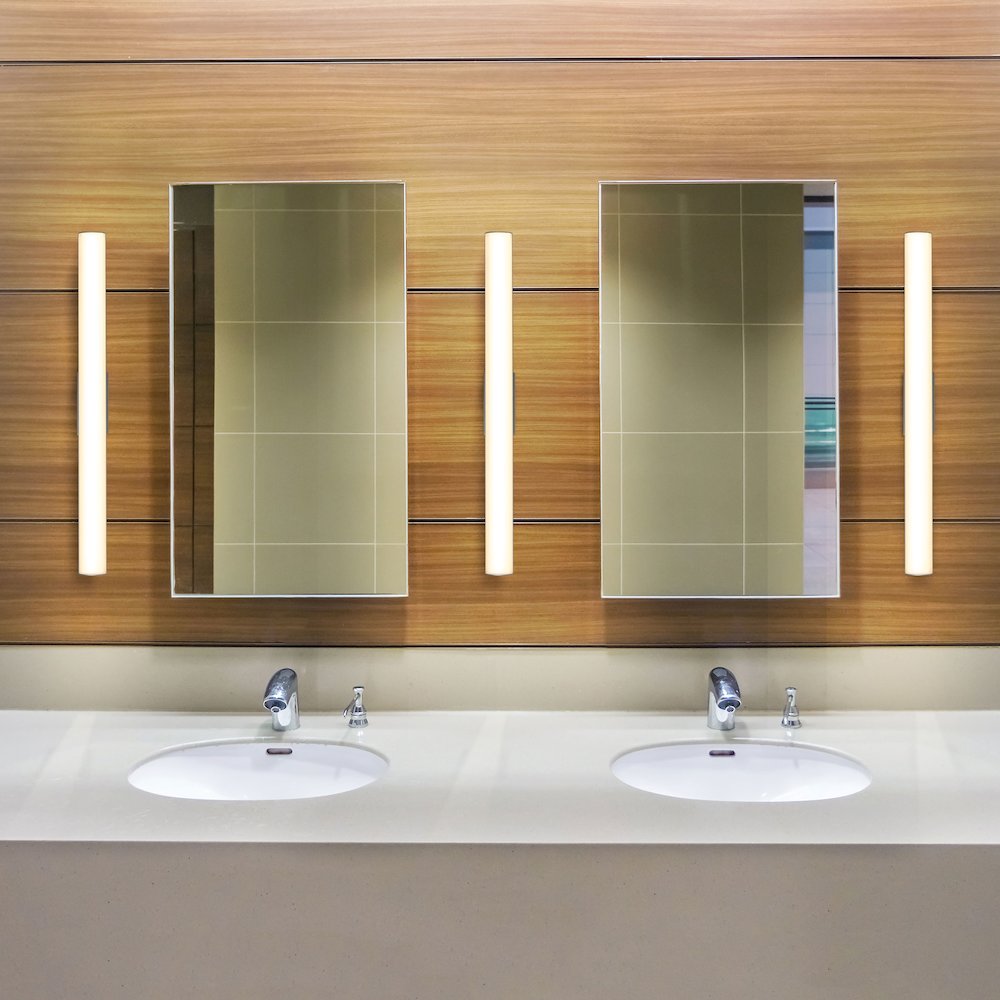 Integrated AC LED ADA Compliant Bathroom Wall Lighting Fixture in White - VONN Lighting