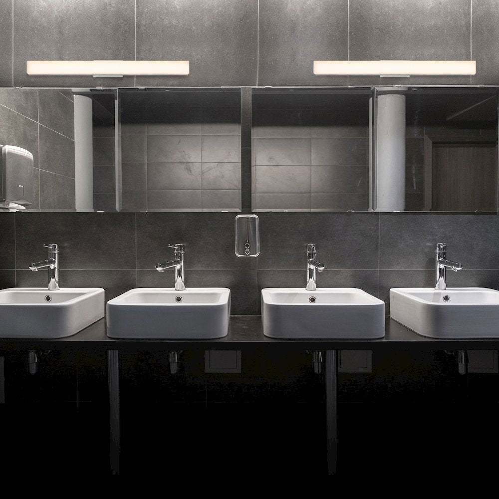 Integrated AC LED ADA Compliant Bathroom Wall Lighting Fixture in Silver - VONN Lighting
