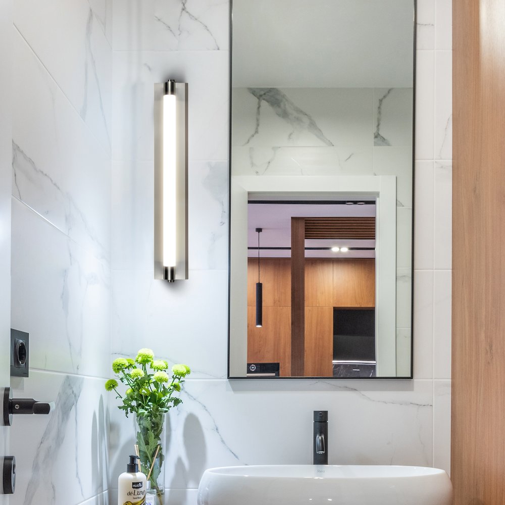 Integrated LED ADA Compliant Bathroom Wall Lighting Fixture in Polished Chrome - VONN Lighting