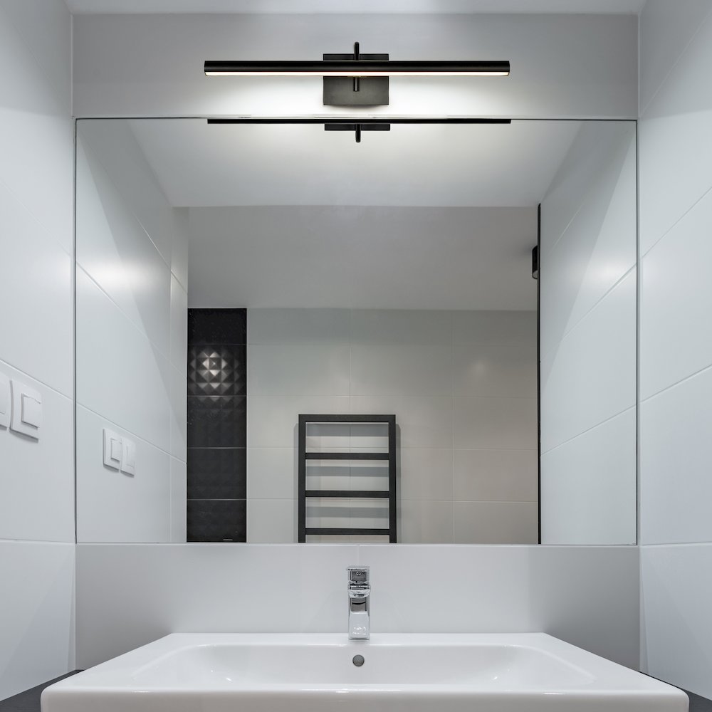 Integrated LED Bathroom Wall Lighting Fixture in Black - VONN Lighting