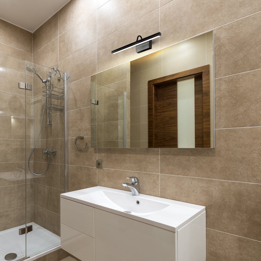 Integrated LED Bathroom Wall Lighting Fixture in Black - VONN Lighting