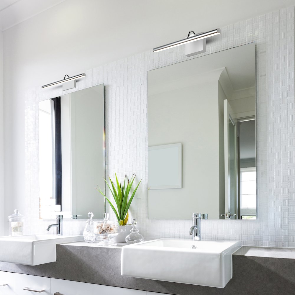Integrated LED Bathroom Wall Lighting Fixture in Polished Chrome - VONN Lighting
