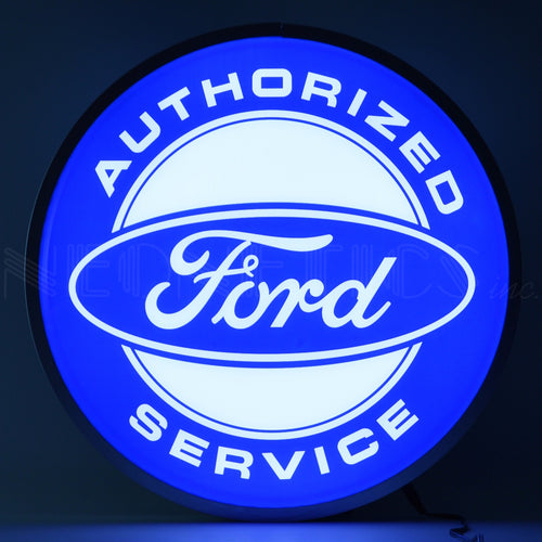 Ford Authorized Service 15 Inch Backlit Led Lighted Sign