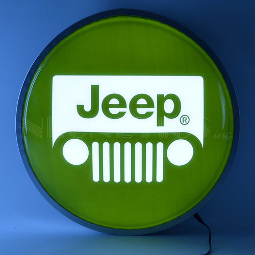 Jeep Green 15 Inch Backlit Led Lighted Sign