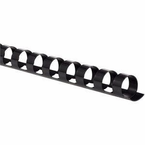 Mead CombBind Binding Spines - 0.43'' Maximum Capacity - 70 x Sheet Capacity - For Letter 8 1/2'' x 11'' Sheet - Black - Plastic - 125 / Box