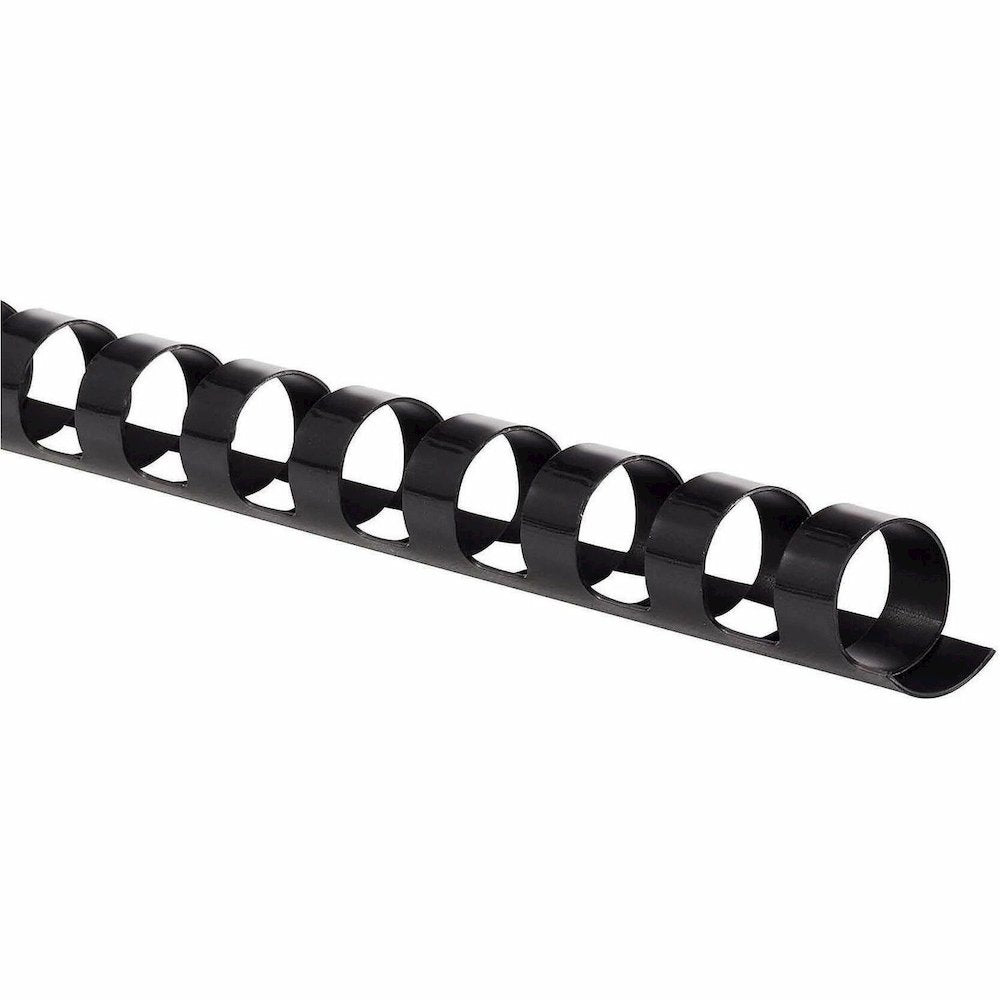 Mead CombBind Binding Spines - 0.43'' Maximum Capacity - 70 x Sheet Capacity - For Letter 8 1/2'' x 11'' Sheet - Black - Plastic - 125 / Box
