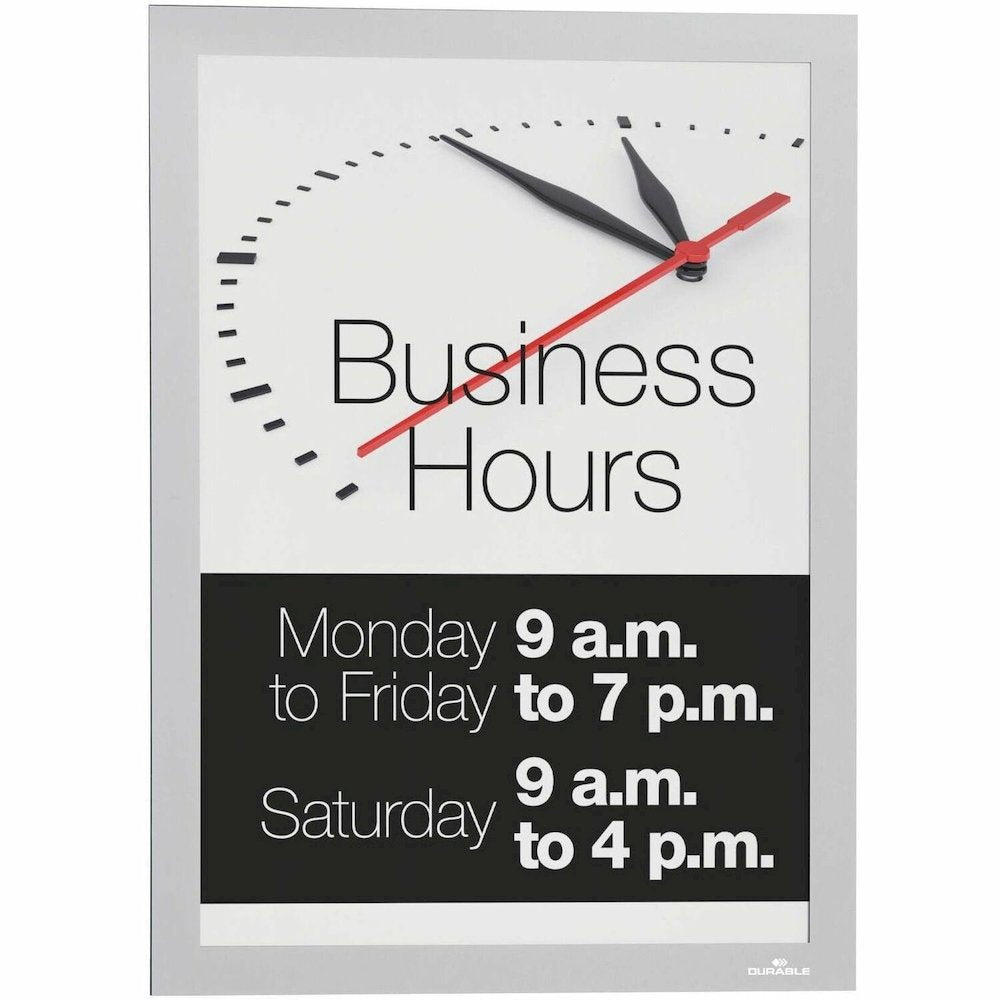 DURABLE The Infoframe - Glass-mountable, Window-mountable - Removable, Both Sides Display, Sturdy, UV Resistant, Heat Resistant, Repositionable - Information, Advertising - 2 / Pack - Durable