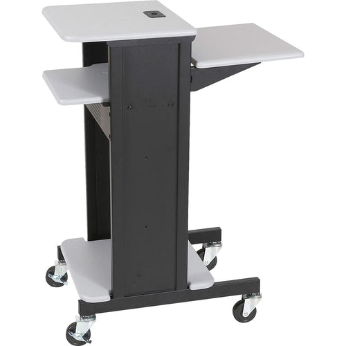MooreCo 3-Shelf Presentation Cart - 2 x Shelf(ves) - 4.8'' Height x 27'' Width x 7.2'' Depth - Gray