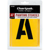 Chartpak Painting Letters/Numbers Stencils - 4'' - Gothic - Yellow