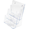 Deflecto Multi-Compartment DocuHolder - 3 Compartment(s) - 3 Tier(s) - 12.6'' Height x 9.5'' Width x 6.3'' DepthDesktop - Magazine Size - Clear - Plastic - 1 Each - deflecto