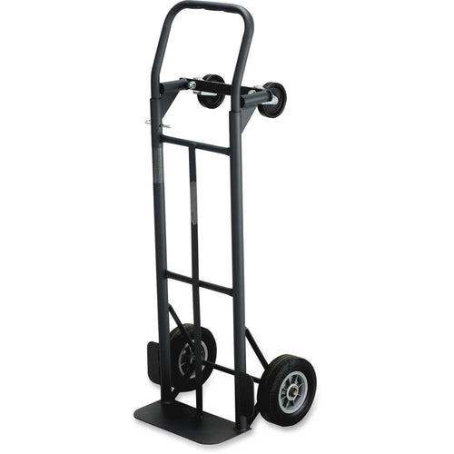 Safco Tuff Truck Convertible - 500 lb Capacity - 8'' Caster Size - x 18.5'' Width x 12'' Depth x 52'' Height - Steel Frame - Black - 1 Each