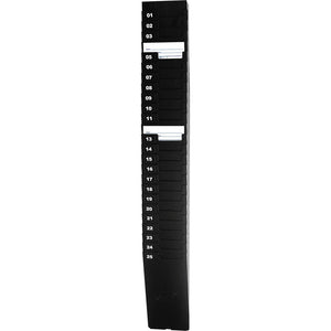 Lathem 25-Pocket Expandable Time Card Rack - 25 Pocket(s) - 33.5'' Height x 4.5'' Width x 2.3'' Depth - Black - Plastic - 1 Each