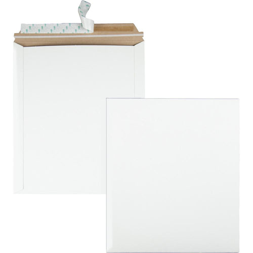 Quality Park Sturdy Fiberboard Photo Mailers - Board - 12 3/4'' Width x 15'' Length - Self-sealing - Fiberboard - 25 / Box - White