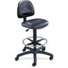 Safco Precision Extended Height Drafting Chair - Vinyl Black Vinyl Seat - Black Frame - 5-star Base - Black - 1 Each