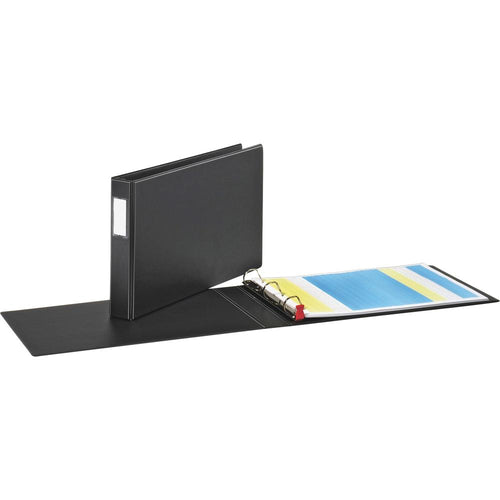 Cardinal EasyOpen Locking Slant-D Tabloid Binders - 1 1/2'' Binder Capacity - Tabloid - 11'' x 17'' Sheet Size - 350 Sheet Capacity - 1 1/5'' Spine Width - 3 x D-Ring Fastener(s) - Inside Front & Back Poc