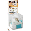 Safco Customizable Locking Acrylic Collection Box - 5.75'' x 0.50'' - 21'' Height x 9.3'' Width x 9.3'' Depth - Lockable - Clear - Acrylic - 1 Each