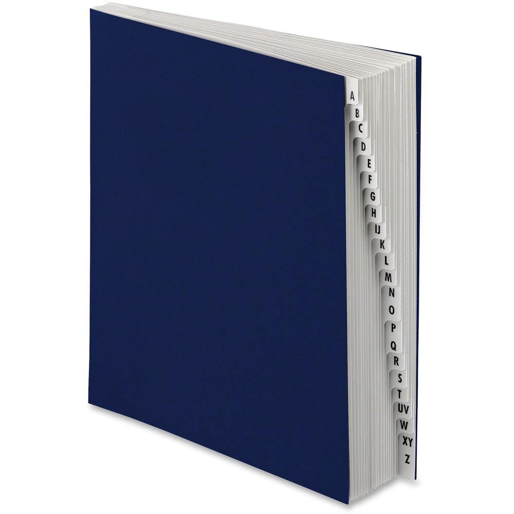 Pendaflex Indexing Expanding Desk File - 8 1/2'' x 11'' - 30 Divider(s) - Pressboard - Navy - 10% Recycled - 1 Each