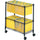 Safco 2-Tier Rolling File Cart - 300 lb Capacity - 4 Casters - Steel - x 25.8'' Width x 14'' Depth x 29.8'' Height - Black - 1 Each