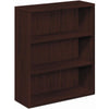 HON 10500 H105533 Bookcase - 36'' x 13.1'' x 43.4'' - 3 Shelve(s) - Flat Edge - Finish: Mahogany