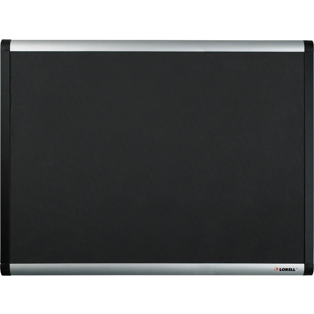 Lorell Mesh Bulletin Board - 48'' Height x 72'' Width - Fabric Surface - Black Anodized Aluminum Frame - 1 Each