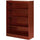 Lorell Panel End Hardwood Veneer Bookcase - 36'' x 12'' x 0.8'' x 48'' - 4 Shelve(s) - 3 Adjustable Shelf(ves) - Material: Veneer - Finish: Cherry