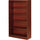 Lorell Panel End Hardwood Veneer Bookcase - 36'' x 12'' x 0.8'' x 60'' - 5 Shelve(s) - 4 Adjustable Shelf(ves) - Material: Veneer - Finish: Cherry