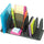 Safco Onyx Deluxe Desktop Organizer - 12.6'' Height x 4.3'' Width x 4.3'' Depth - Powder Coated - Black - Steel - 1 Each