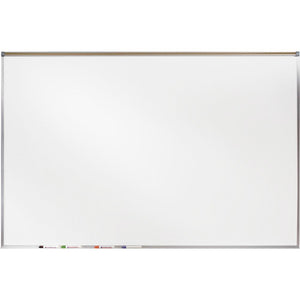 Ghent 48.50'' x 72.50'' Aluminum Frame Porcelain Magnetic Projection Whiteboard w/ 1'' Maprail