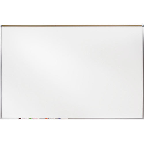 Ghent 48.50'' x 72.50'' Aluminum Frame Porcelain Magnetic Projection Whiteboard w/ 1'' Maprail