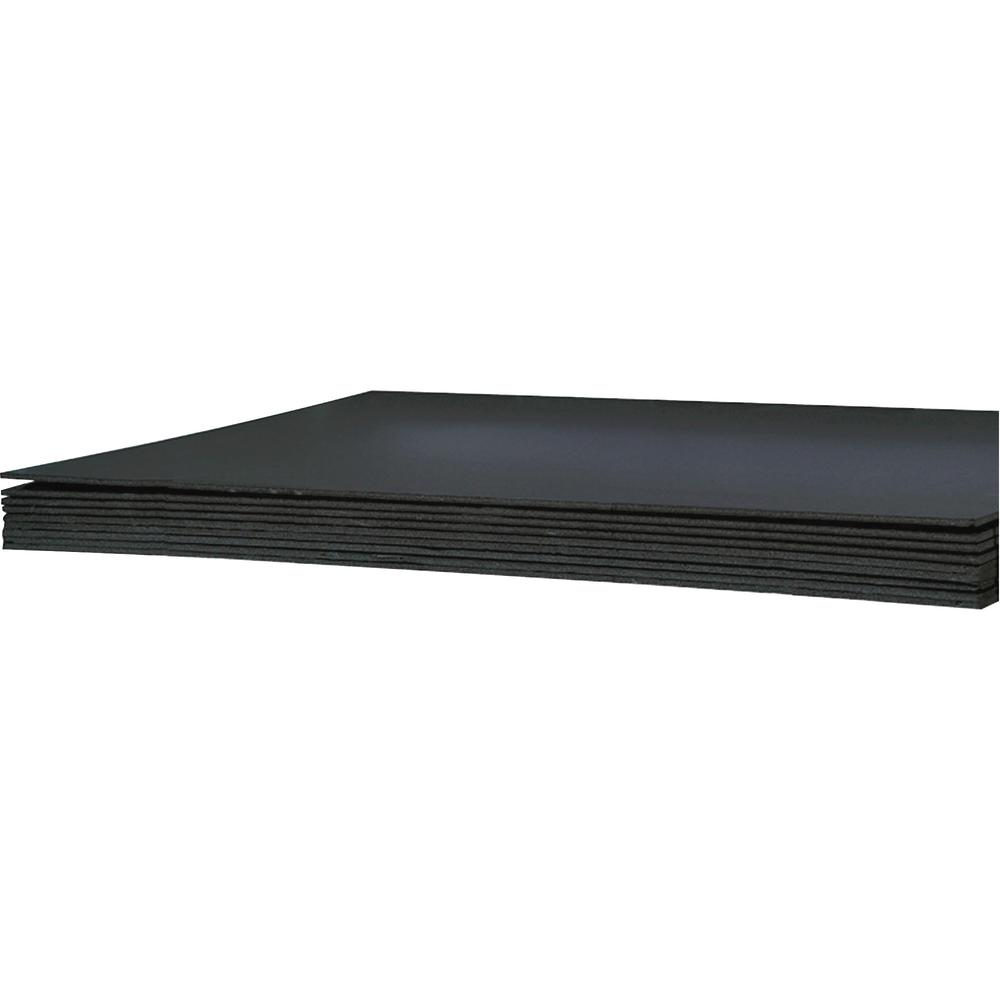 UCreate Foam Board - Art, Craft, Mounting, Display, Classroom Activities, Frame - 22''Height x 28''Width x 15.6 ftThickness x 27''Length - 5 / Carton - Black - Polystyrene