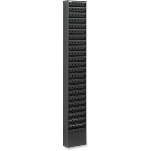 Safco 23-Pocket Steel Magazine Rack - 23 Pocket(s) - 65.50'' Height x 10'' Width x 4'' Depth - Floor - Scratch Resistant - Powder Coated - Black - Steel - 1 Each