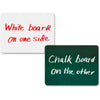 Creativity Street 2-in-1 Personal Combo Board - 12'' (1 ft) Width x 9'' (0.8 ft) Height - Dark Green Surface - 10 / Pack