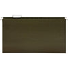 Business Source 1/5 Tab Cut Legal Recycled Hanging Folder - 8 1/2'' x 14'' - 11 pt. - Poly - Green - 100% Recycled - 25 / Box