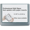 DURABLE CLICK SIGN with Cubicle Panel Pins - 4-1/8'' x 5-7/8'' - 2 Pins - Anti-glare - Acrylic, Aluminum - Updateable - Graphite - 1 Pack - Durable