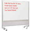 MooreCo Mobile Dry-erase Double-sided Partition - 76'' (6.3 ft) Width x 74'' (6.2 ft) Height - Rectangle - Assembly Required - 1 Each