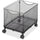 Safco Onyx 5211BL Mesh Rolling File Cube - 4 Casters - 1.50'' Caster Size - Steel - x 13.5'' Width x 16.8'' Depth x 13'' Height - Black - 1 Each