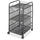 Safco Onyx Double Mesh Mobile File Cart - 2 Shelf - 2 Drawer - 4 Casters - 1.50'' Caster Size - x 15.8'' Width x 17'' Depth x 27'' Height - Black Steel Frame - Black - 1 Each